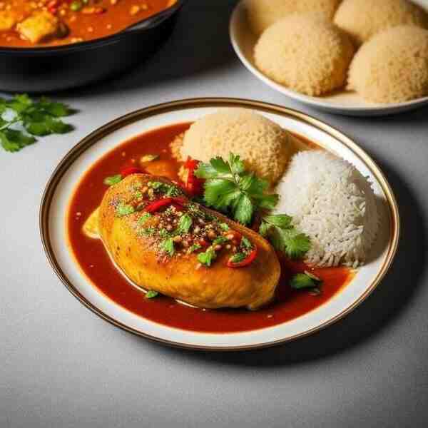 Отварная курица в соусе Ложное сациви